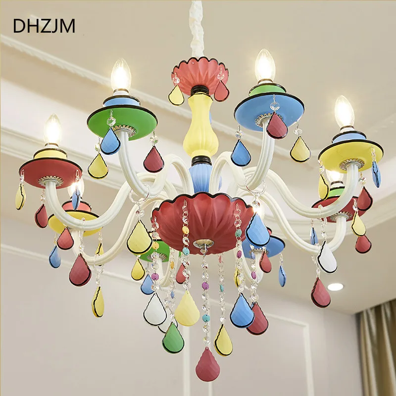 DHZJM модные светодиодные люстры яркий свет хрустальный для спальни столовой