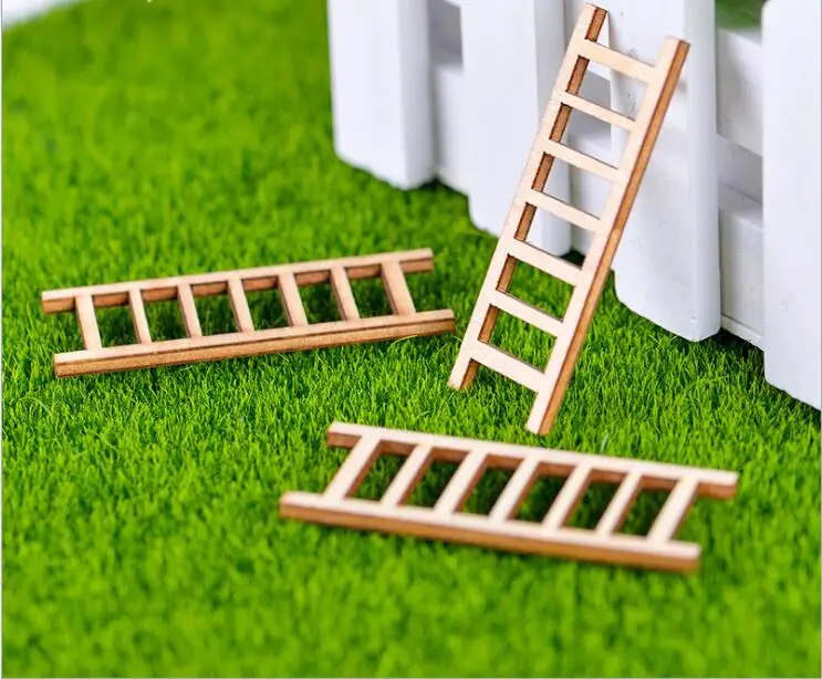 6 см мини деревянная лестница украшения для миниатюрных садов горшок Декор микро