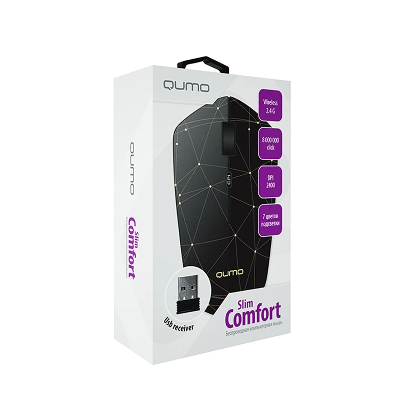 Беспроводная мышь Qumo Comfort Slim M19|Мыши| |