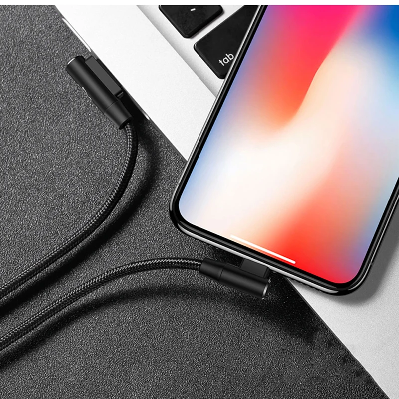 ANBES Micro USB кабель 1 м ультра прочный в оплетке двойной локоть зарядное устройство