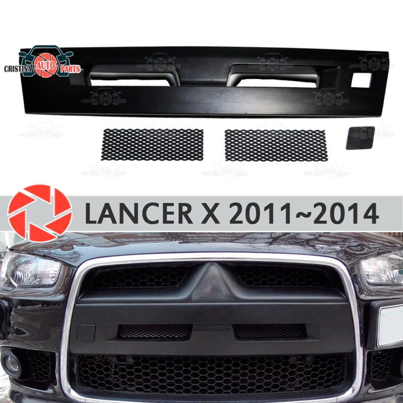 Воздуховоды на переднем бампере для Mitsubishi Lancer X 2011 2015 воздухозаборник АБС пластик