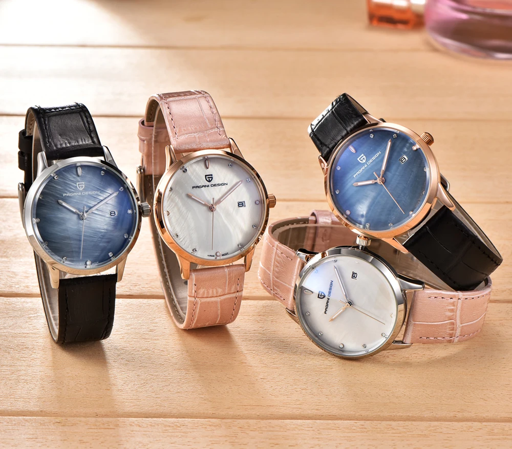 

PAGANI DESIGN Brand Lady Fashion Quartz Watch Women Waterproof 30M shell dial Luxury Dress Watches Relogio Feminino xfcs