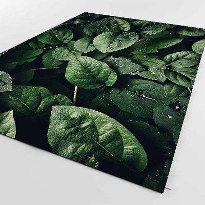 

Else Forest Green Leaves in Jungle Background 3d Print Non Slip Microfiber Living Room Decorative Modern Washable Area Rug Mat