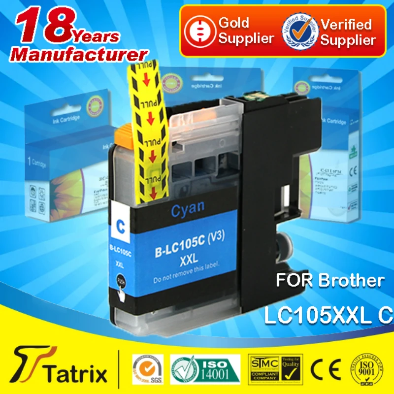 Tatrix 4PK Compatible Ink Cartridge LC105 LC105XXL LC107XXL For Brother MFC-J4710DW/J4610DW/J4510DW /J4410DW/J4310DW/J6520DW | Компьютеры