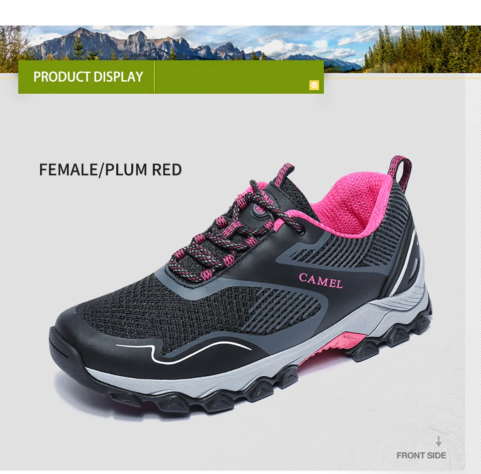 CAMEL/женская уличная обувь для походов, альпинизма, туризма, Нескользящие дышащие Нескользящие походные кроссовки