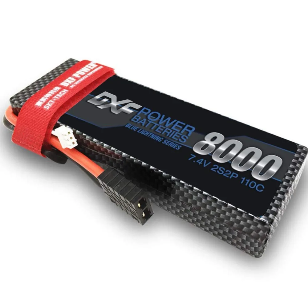 DXF 2S 7,4 V 8000mAh 110C Max220C Lipo аккумулятор RC части с Т-образным штекером удобный для TRX 1/10 автомобильный Дрон Вертолет Лодка FPV