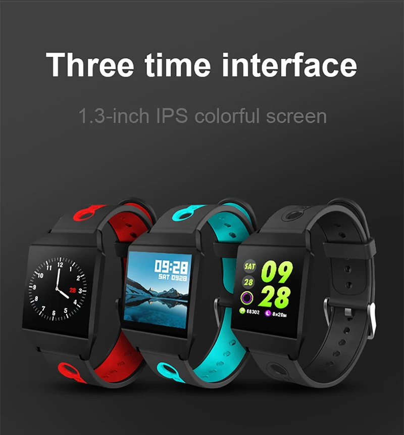 W1 Смарт Watch1.3 &quotips Цвет Экран gps часы Водонепроницаемый с шагомером пульсометром