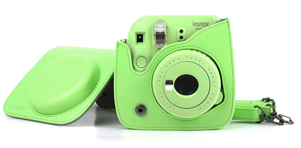 Мини-Камера Плечевой Ремень Сумки Чехол Конфеты цвета Кожи Для Fuji Fujifilm Instax Mini9 8