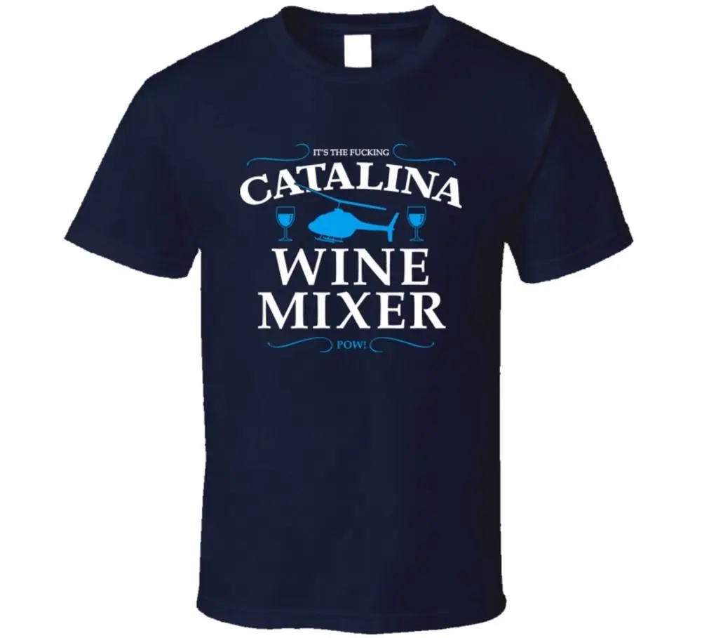 Прохладный Моды Каталина Wine Mixer Смешно Сводные Братья Футболка Для Мужчин