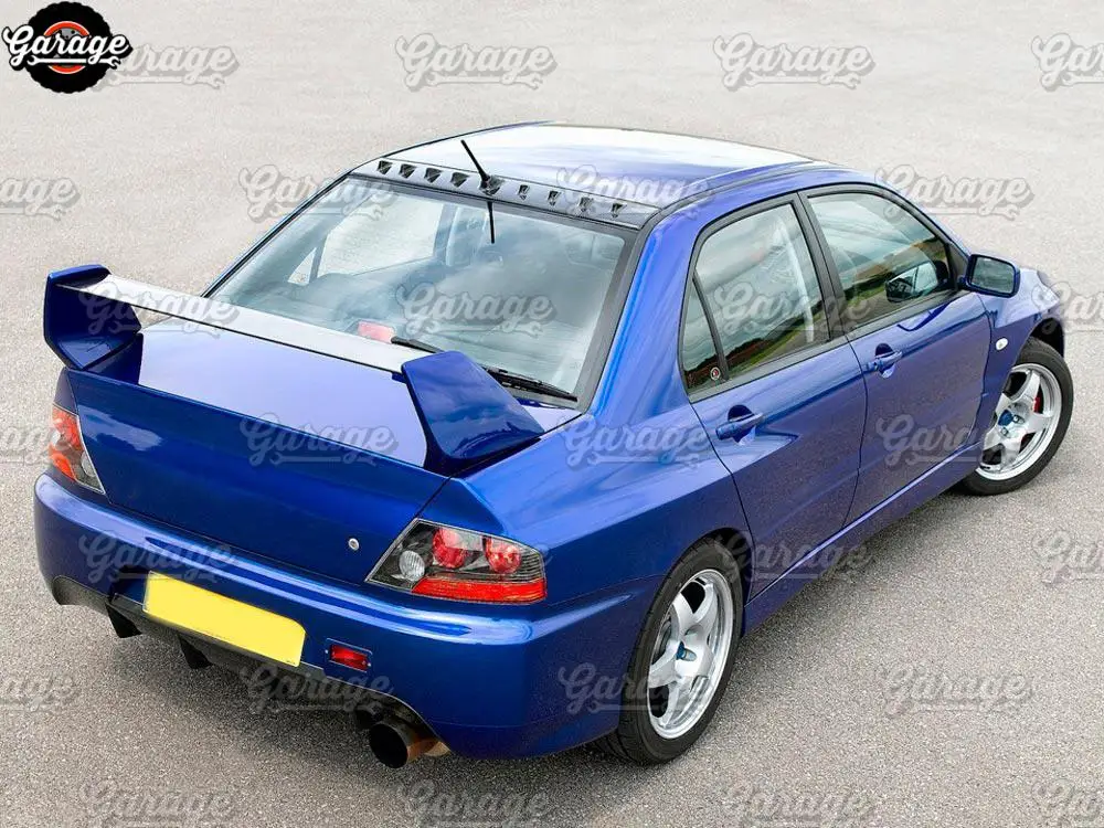 Спойлер на крыше с плавниками для Mitsubishi Lancer 9 2003-2007 ABS пластик навес Аэро крыло литье украшения Тюнинг автомобиля Стайлинг