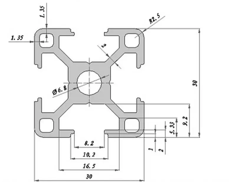 420 мм 3030 черные профили Al для HyperCube Evolution 3D печатных частей черного цвета, 6 шт./партия