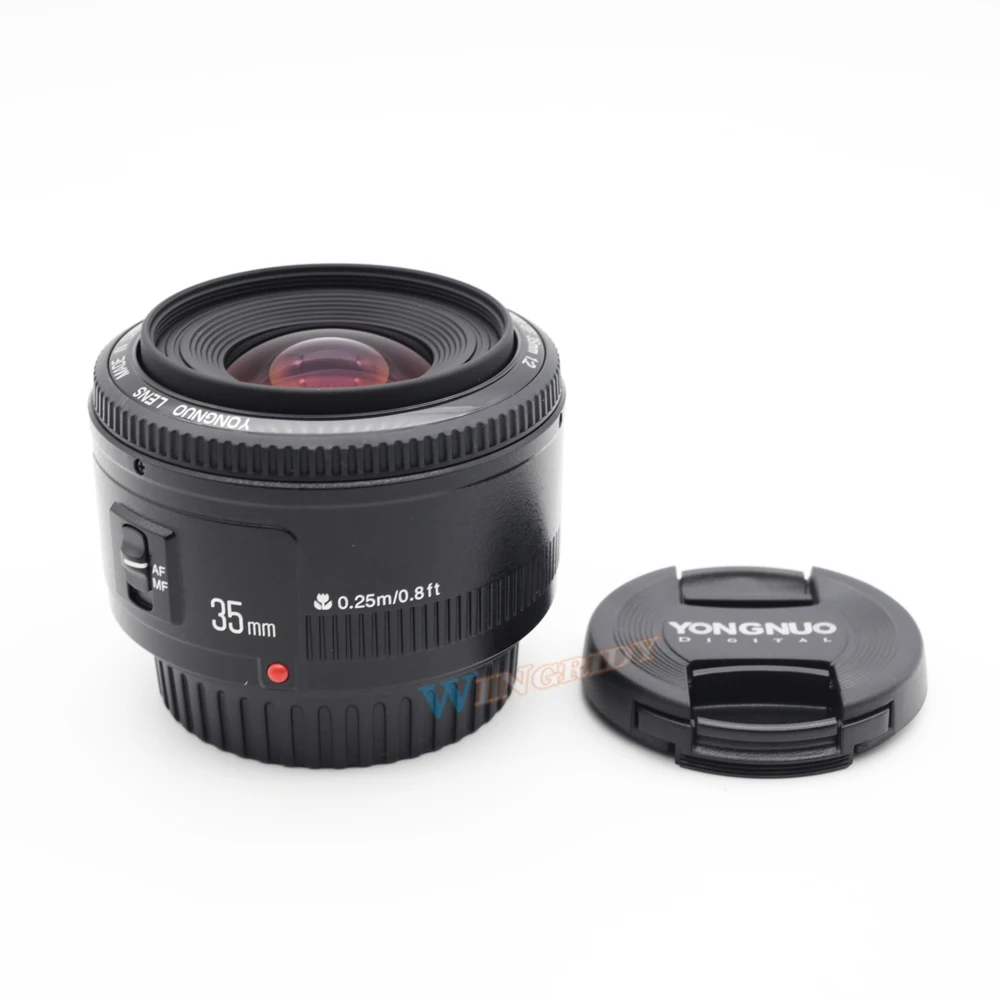YONGNUO YN 35 мм F2 объектив камеры для Nikon Canon EOS YN35MM объективы AF MF широкоугольный объектив для 600D 60D 5DII 5D 500D 400D 650D 6D 7D