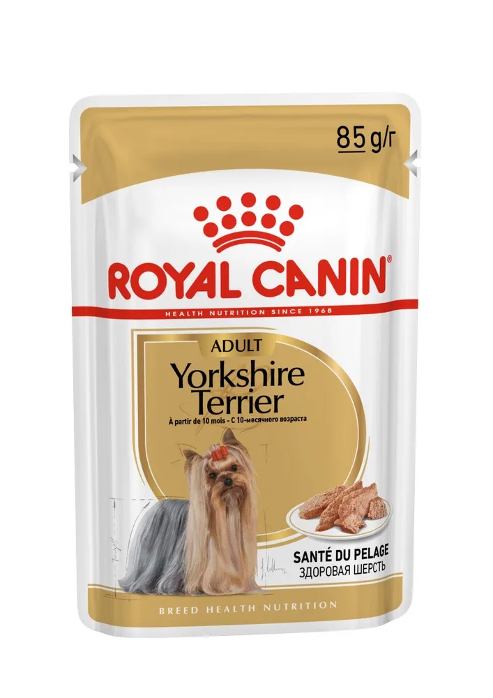 Royal Canin Yorkshire Terrier Adult пауч для собак породы йоркширский терьер (паштет) 24*85