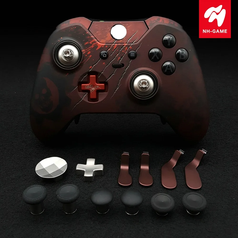 Для Xbox one elite контроллер для Gears Of War корпус LB RB Бампер Кнопка батарейный чехол задняя крышка Прорезиненные Ручки