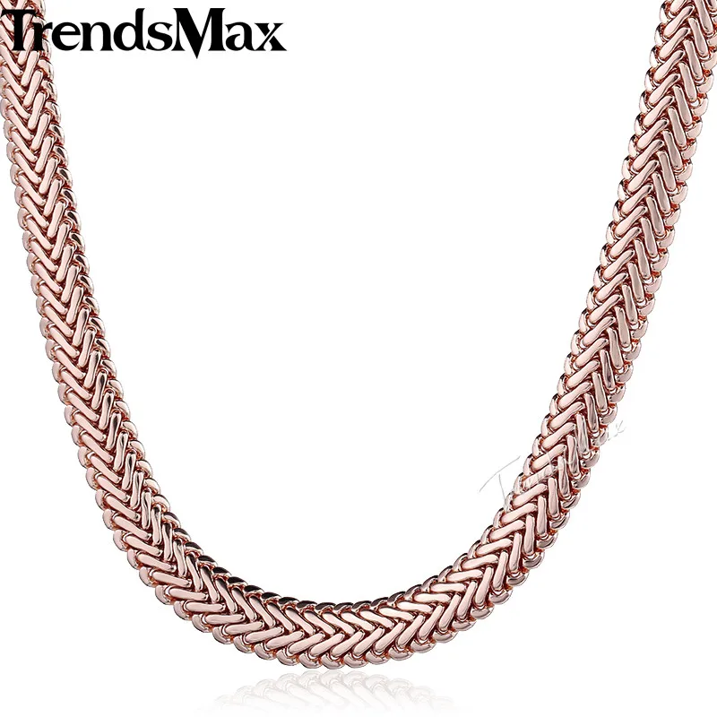 Ожерелье Trendsmax Wo для мужчин и женщин колье с цепочкой в виде змеи елочки лисий