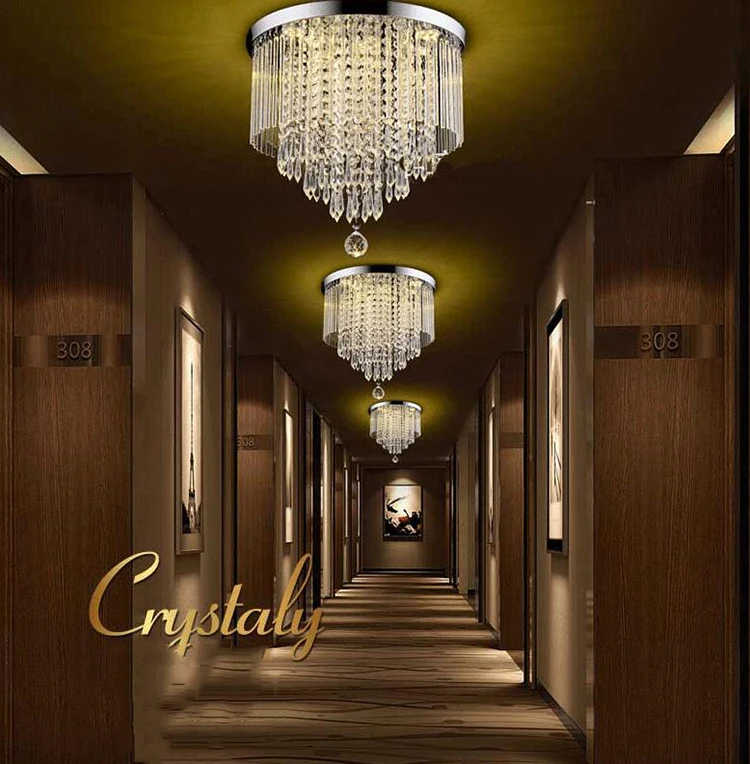 Светильник светодиодные плафоны lustre de cristal teto Современные Хрустальные потолочные светильники лампы luzes de teto Avize Кристалл Гостиная прохода