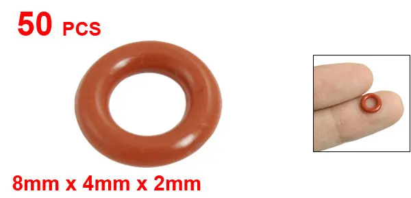 D x50 2mmx4mmx8mm Uxcell Лидер продаж 50 шт. 2 мм Автомобильный уплотнительный Nbr уплотнительные кольца идентификатор прокладок 2 мм 3 мм 4 мм 5 мм 6 мм 7 мм 8 мм прокладка улучшение оборудования - Цвет: D x50 2mmx4mmx8mm