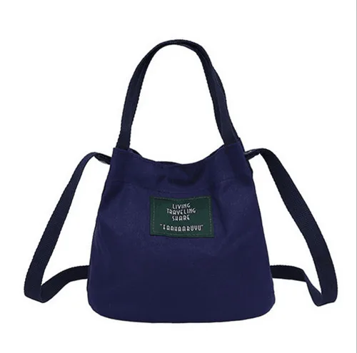 Dark blue Хит, женская сумка из парусины, маленькая сумка на одно плечо, сумка-мессенджер через плечо, женская сумка-мешок, женская сумка - Цвет: Dark blue
