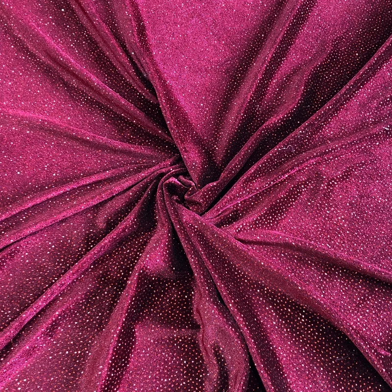 Бархатный стрейч с блестящим покрытием непрерывный крой 2 сторонний велюровая