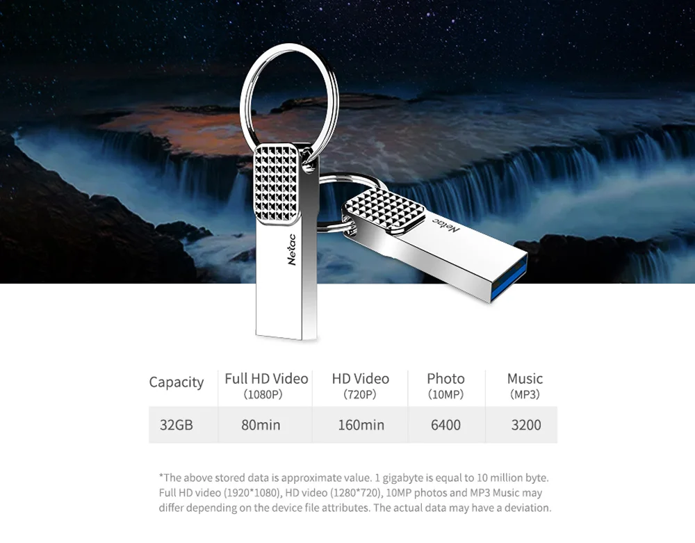 Netac U276 32 GB USB флэш-накопитель USB 3,0 автомобильный брелок флеш-накопитель металлический U диск 32 Гб USB3.0 Starshine Водонепроницаемый зашифрованный флеш-накопитель