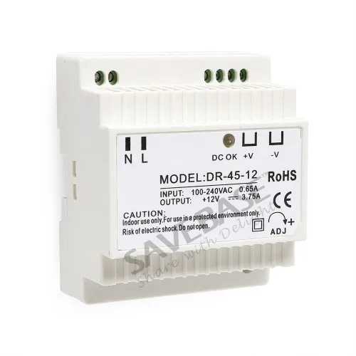 Источник питания Din 45W 12V для видеодомофона и системы контроля доступа|Аксессуары