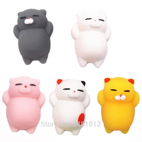 squishy antistress 5 шт./упак. мягкими Squeeze Cat Моти антистресс хлюпает Мягкий Мяч антистресс Kawaii Животные анти для веселья, против стресса игрушки Симпатичные комплекты одежды для детей - Цвет: squishy antistress