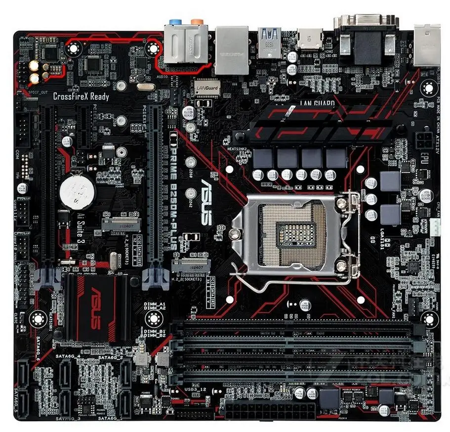 Материнская плата для Asus настольная B250 разъем LGA 1151 i7 i5 i3 DDR4 64 ГБ SATA3