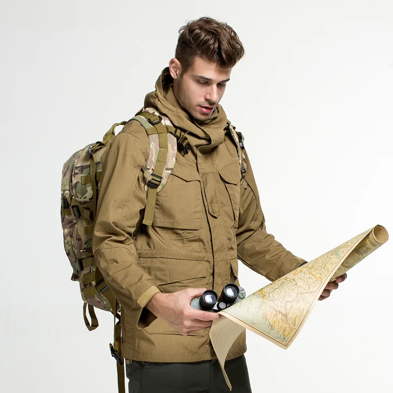 

Men Coat Male Winter Autumn Flight Pilot Coat Hoodie Military Field Jacket Outdoor Windbreaker Waterproof M65 UK US Army Clothes