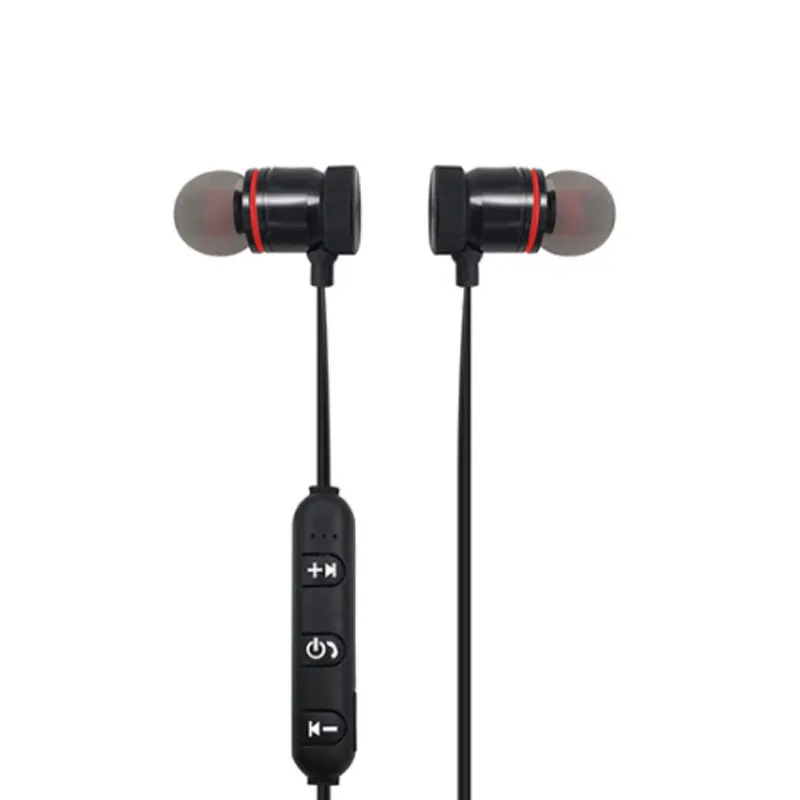 Магнитные беспроводные наушники XT6 с Bluetooth 4,1, спортивные наушники с шейным ободком, металлическая гарнитура с басами и микрофоном, стерео музыка для всех телефонов