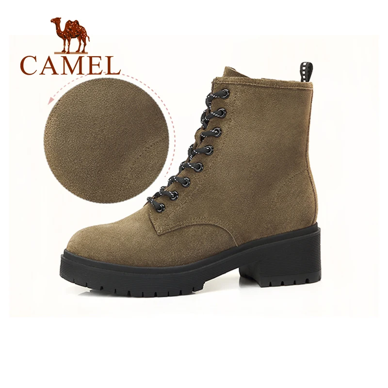 CAMEL/образцы короткие Ботинки Martin зимняя обувь в Корейском стиле ботинки на низком