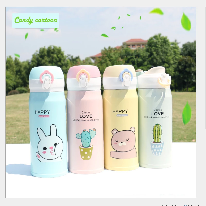 ZIKAI new 350ml Candy cartoon cute Thermocup Stainless Steel Thermos Bottle outdoor travel thermos Thermal coffee mug CT-1 | Дом и сад