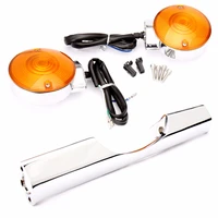 rear oranged turn signal light with support brackets for harley 1996 2013 touring electra glide road king flht models