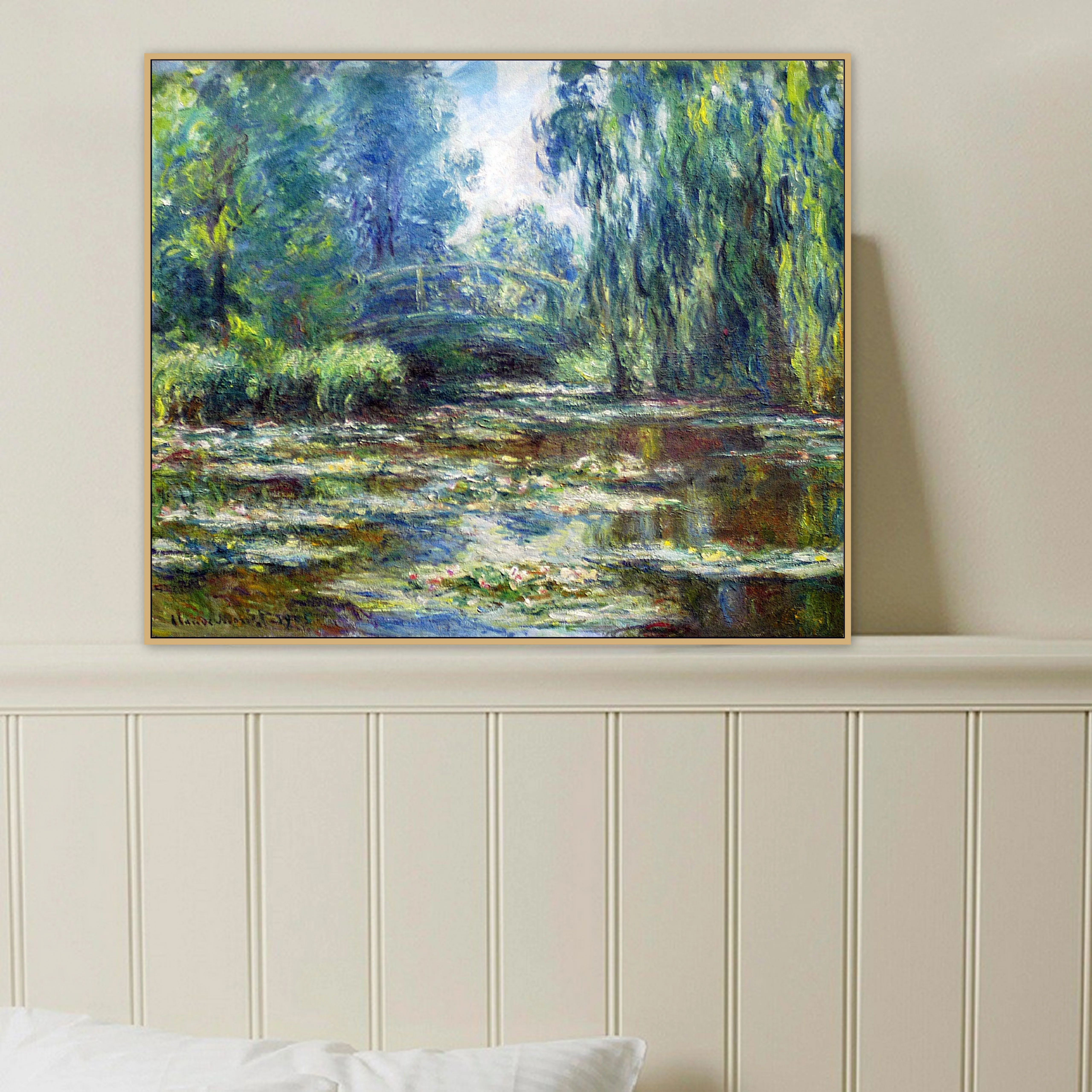 ВОДНЫЕ ЛИЛИИ в монетах сад Клод Моне известный старый Импрессионистский