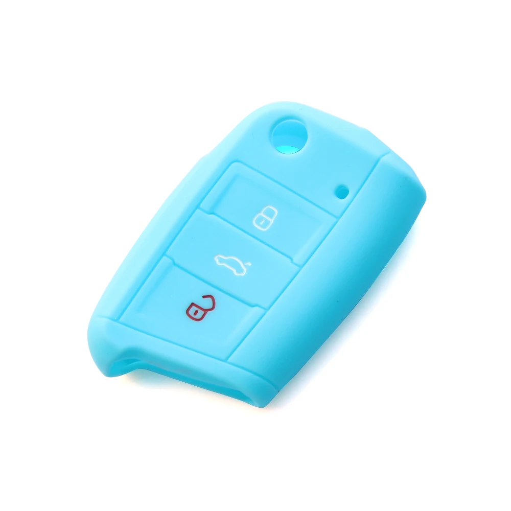 Силиконовый чехол для Skoda Octavia A7 подходит Volkswagen VW Golf 7 mk7 /Polo 2016 2017|car remote key covers|key case