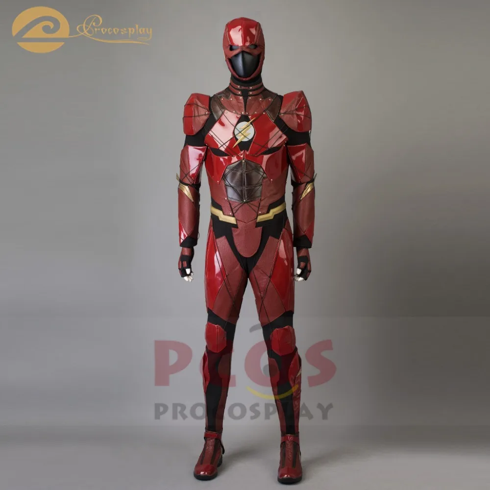 Pro cosplay League Barry Allen Карнавальный костюм Флэш Косплей Маска и обувь Костюм из фильма
