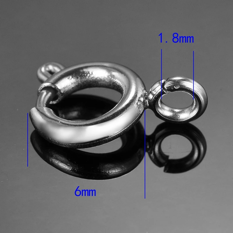 LASPERAL серебряного цвета застежки из нержавеющей стали для Кулон Ожерелье