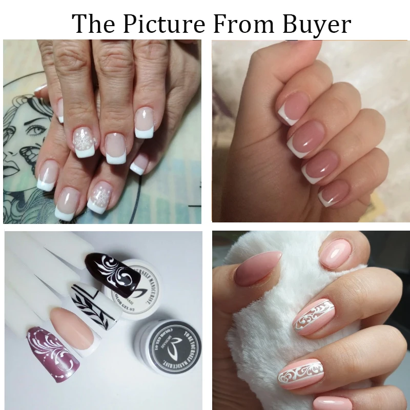 Густая густая краска MONASI белый цветной гель для французского маникюра 36 цветов