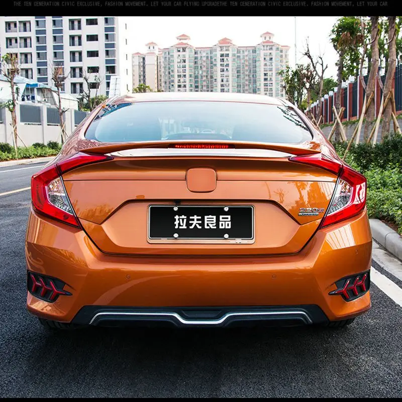 Для Honda Civic 2016 2017 2018 Задний спойлер крыла багажник Спойлеры крыльев краски ABS 3M
