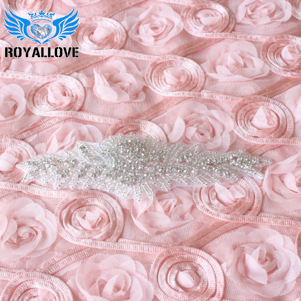 5 шт./лот Royallove iron on bridal вышитый бисером Кристалл Серебряный горный хрусталь