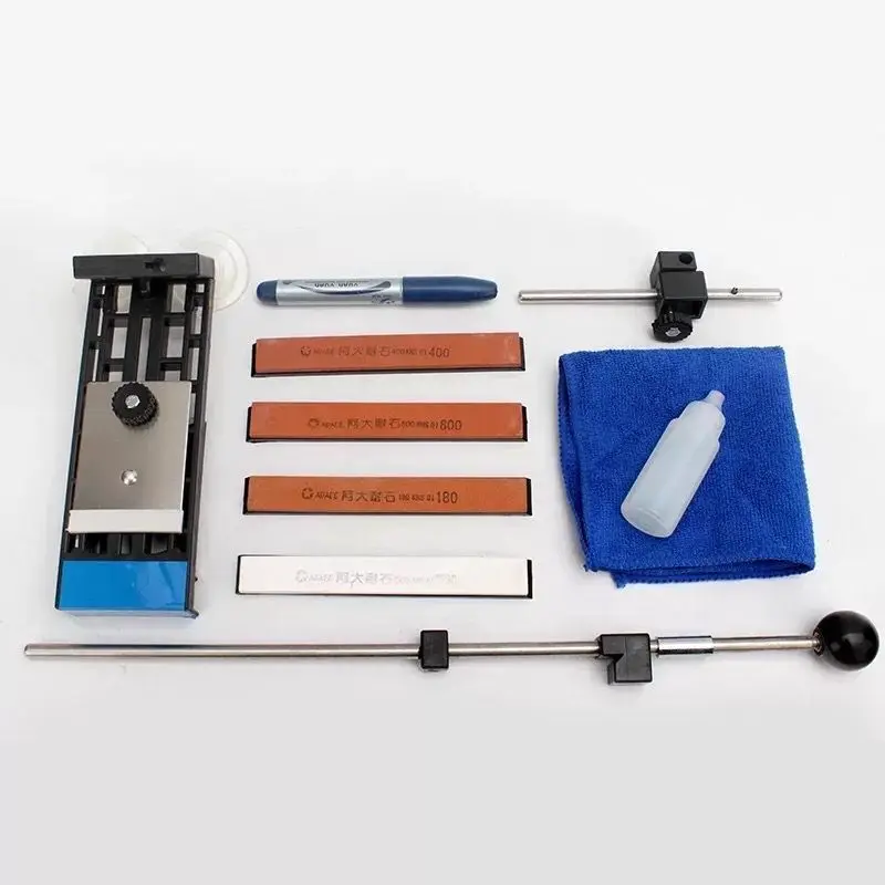 New Professional Knife Sharpener Metal Stainless Steel Fixed Easy Operate Kitchen Sharpening System Tools Fix-angle With 4 Stone | Дом и сад