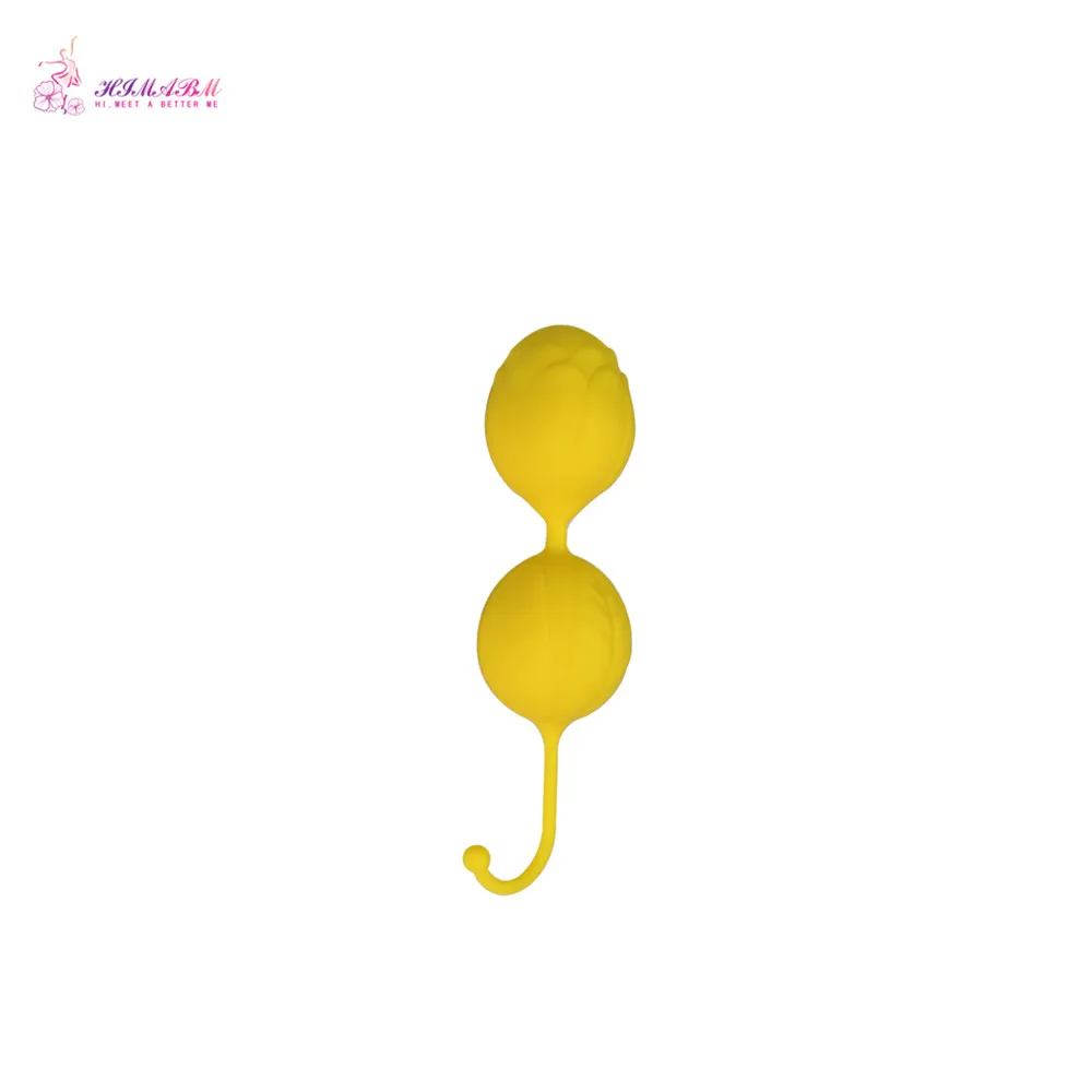 1 piece yellow HIMABM черный Женский Кегеля вес вагинальная гантель нефритовый яйцо тазового пола мускулы Бен Ва мяч Йони яйцо 120 мм* 33 мм - Цвет: 1 piece yellow