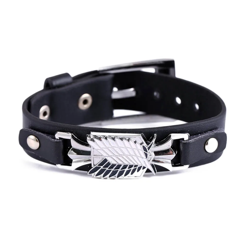 Мужские кожаные браслеты с героями аниме атака на Титанов|leather bracelet|bracelet braceletattack
