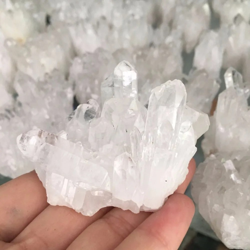 Натуральный прозрачный белый кварц Кристалл кластер кристалл drusy образец Рейки
