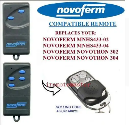 NOVOFERM NOVOTRON 302/304 MNHS433 02/04 замена пульта дистанционного управления fine|Пульты ДУ| |