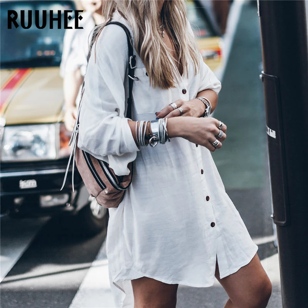 RUUHEE брендовый купальный костюм с длинным рукавом, женский купальник, купальник, летнее шифоновое пляжное платье, бикини, туника, пляжная одежда