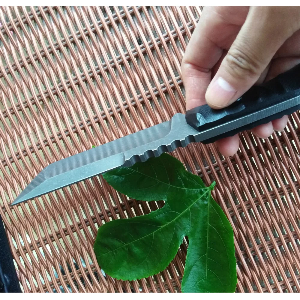 Camping survival Knife Hunting Full Tang With Imported K sheath G10 Handle Fix blade knife Super sharp Free shipping | Инструменты
