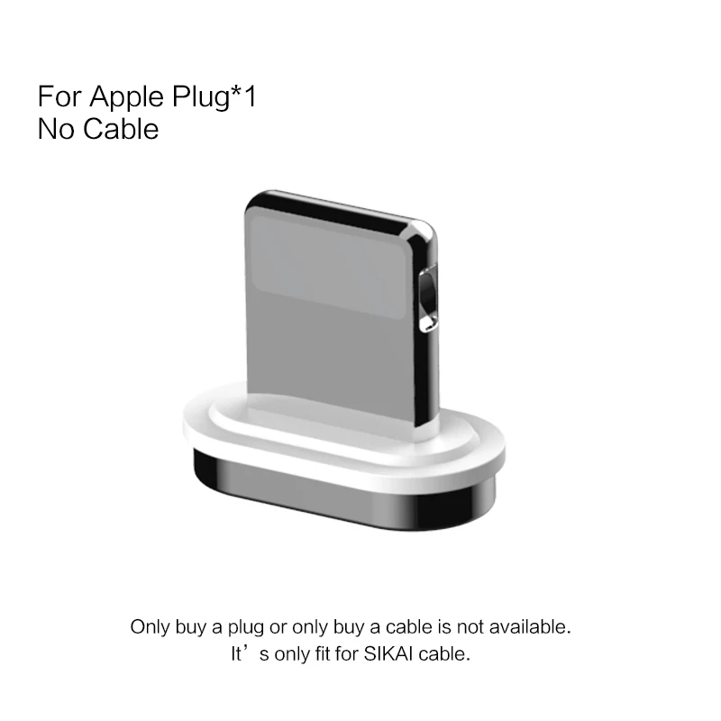 For apple plug SIKAI 5A Магнитный зарядный кабель Micro USB C кабель для huawei p20 lite huawei p30 lite Pro Honor 20 mate 10 lite зарядный кабель - Цвет: For apple plug