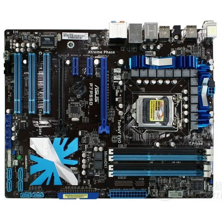 Разъем LGA 1156 для ASUS P7P55D оригинальная б/у настольная плата Intel P55 материнская