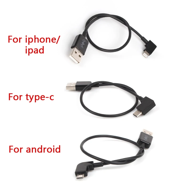 30 см кабель для передачи данных iphone/линий TypeC/кабель micro USB DJI Spark/ MAVIC AIR /Pro/Phantom 3/4
