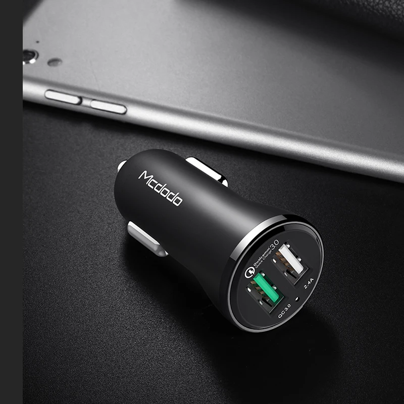 Автомобильное зарядное устройство MCDODO 30 Вт с двумя usb портами быстрая зарядка 3 0